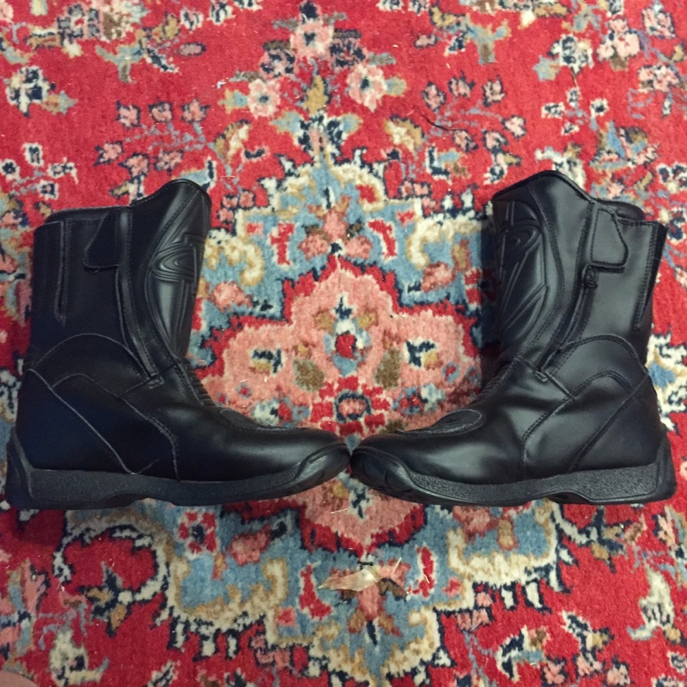 Vega Nitro Motorcycle Touring Boots Double Zipper